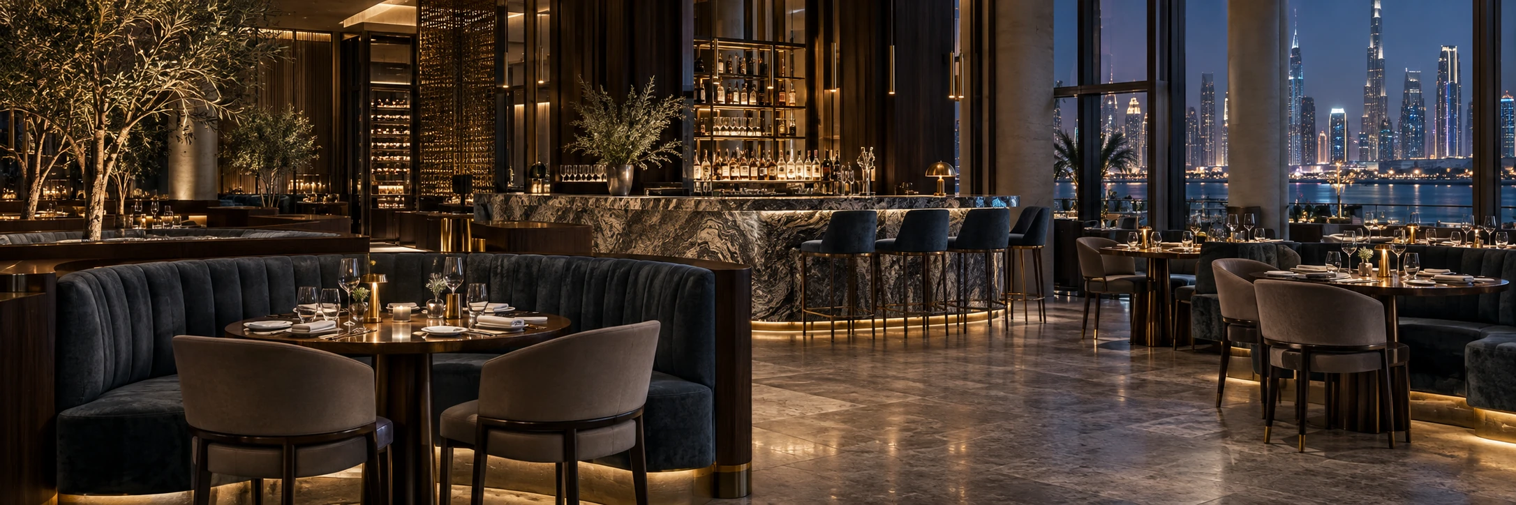 Concept image of a refined restaurant interior