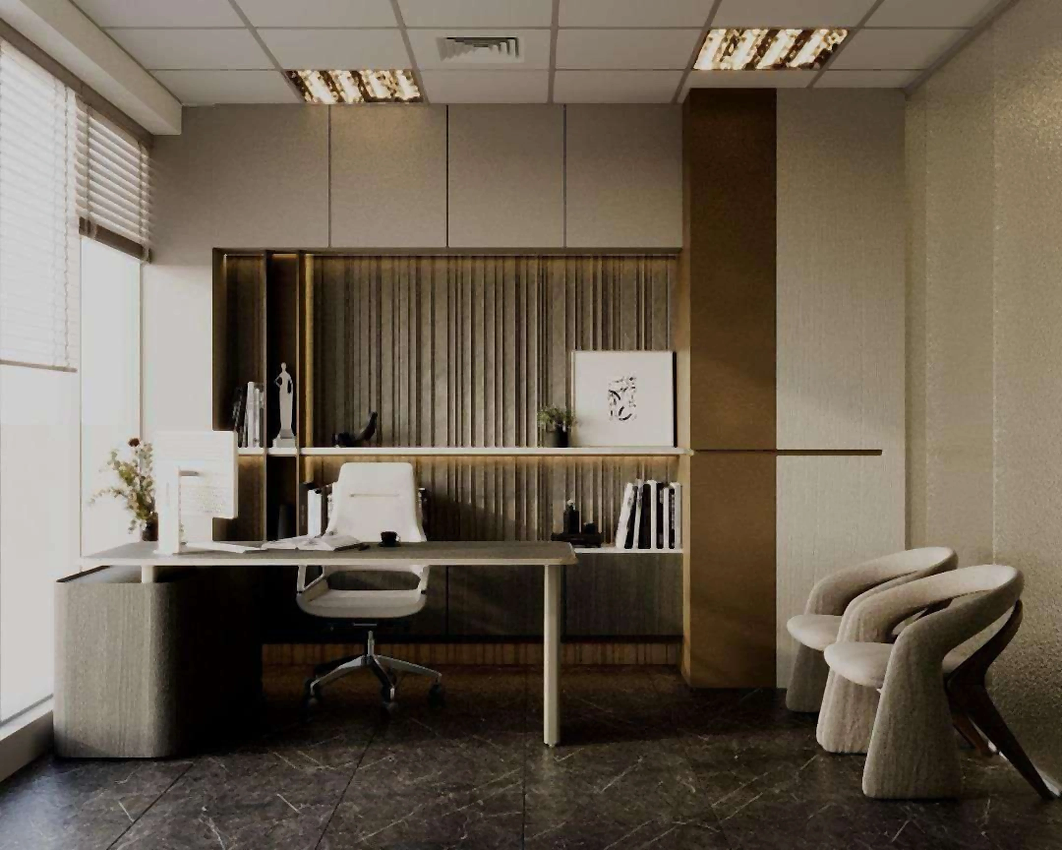 3D visualization of the office in Al Nokhitha Building, Deira