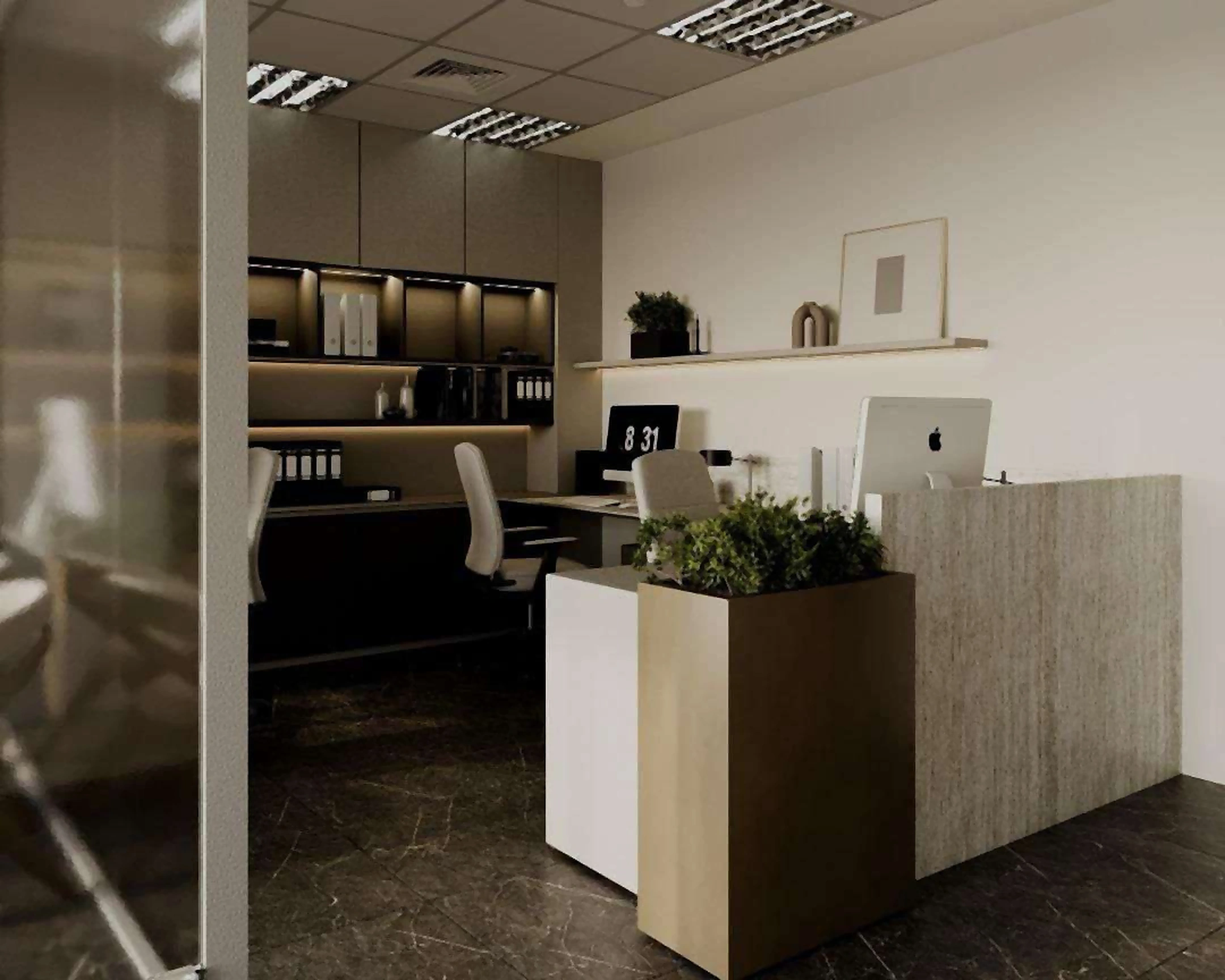 3D visualization of Al Nokhitha Building office in Deira, view 3