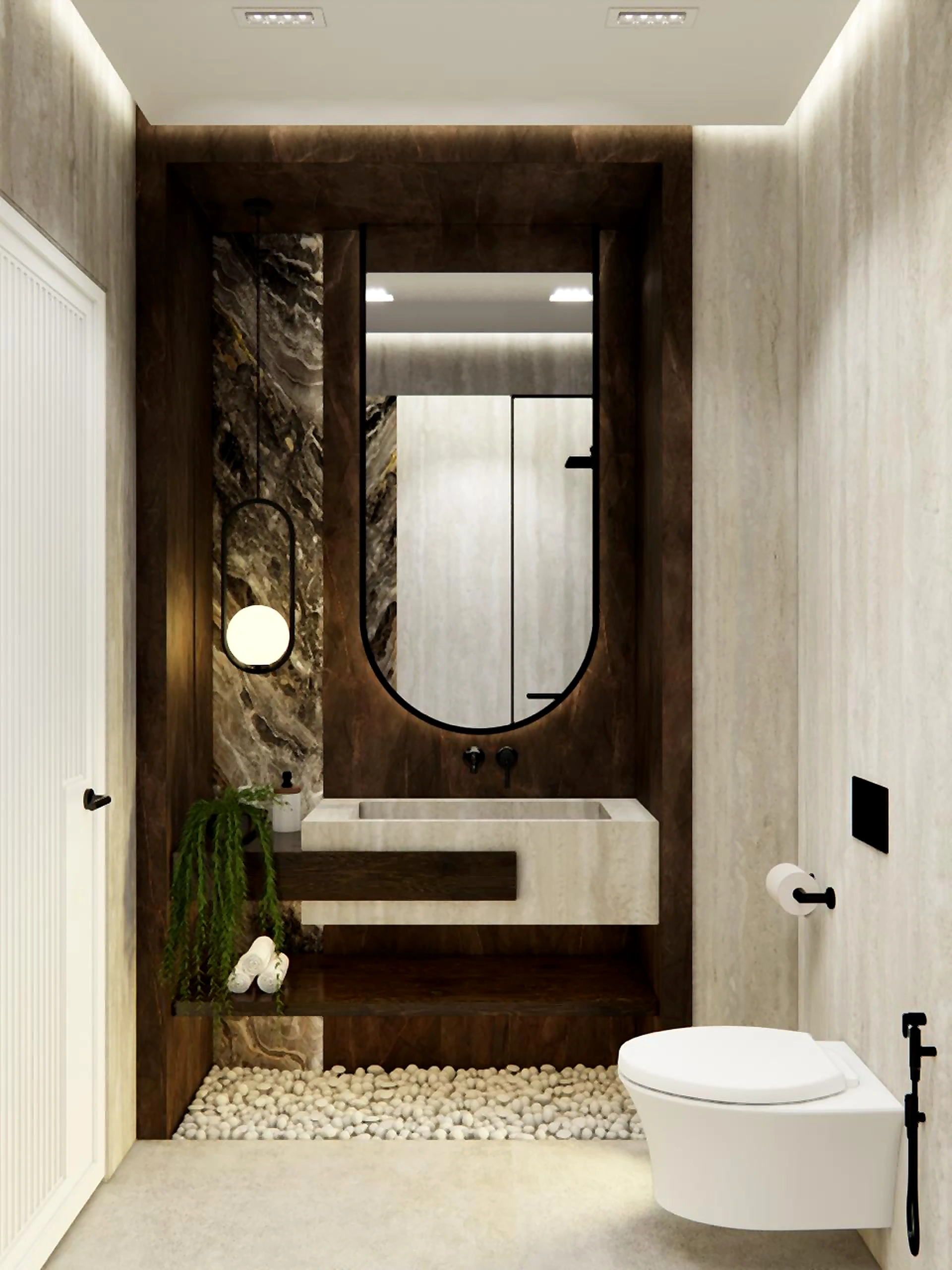 Bathroom visualization in Al Zorah Villa, view 2