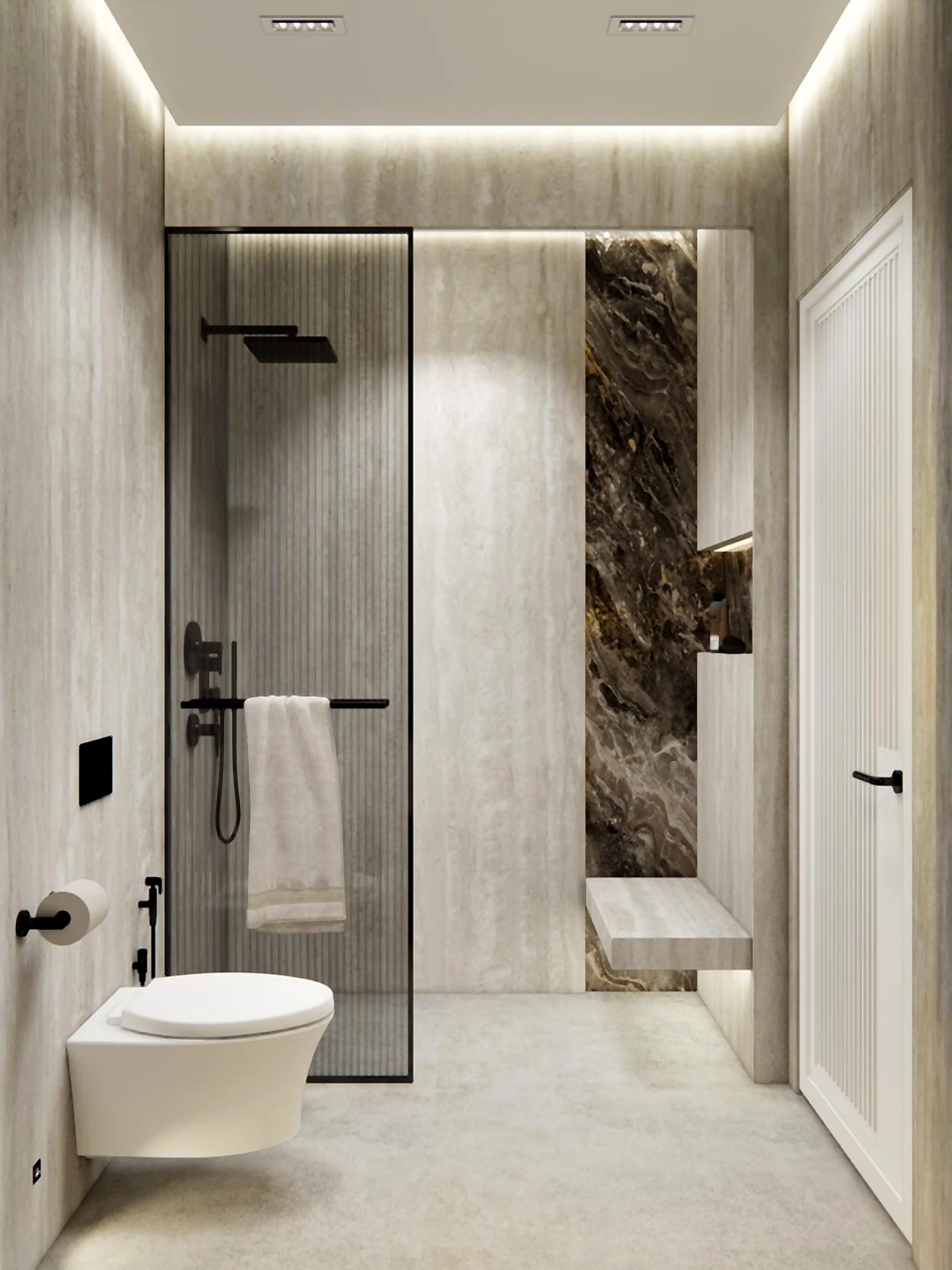 Bathroom visualization in Al Zorah Villa, view 3
