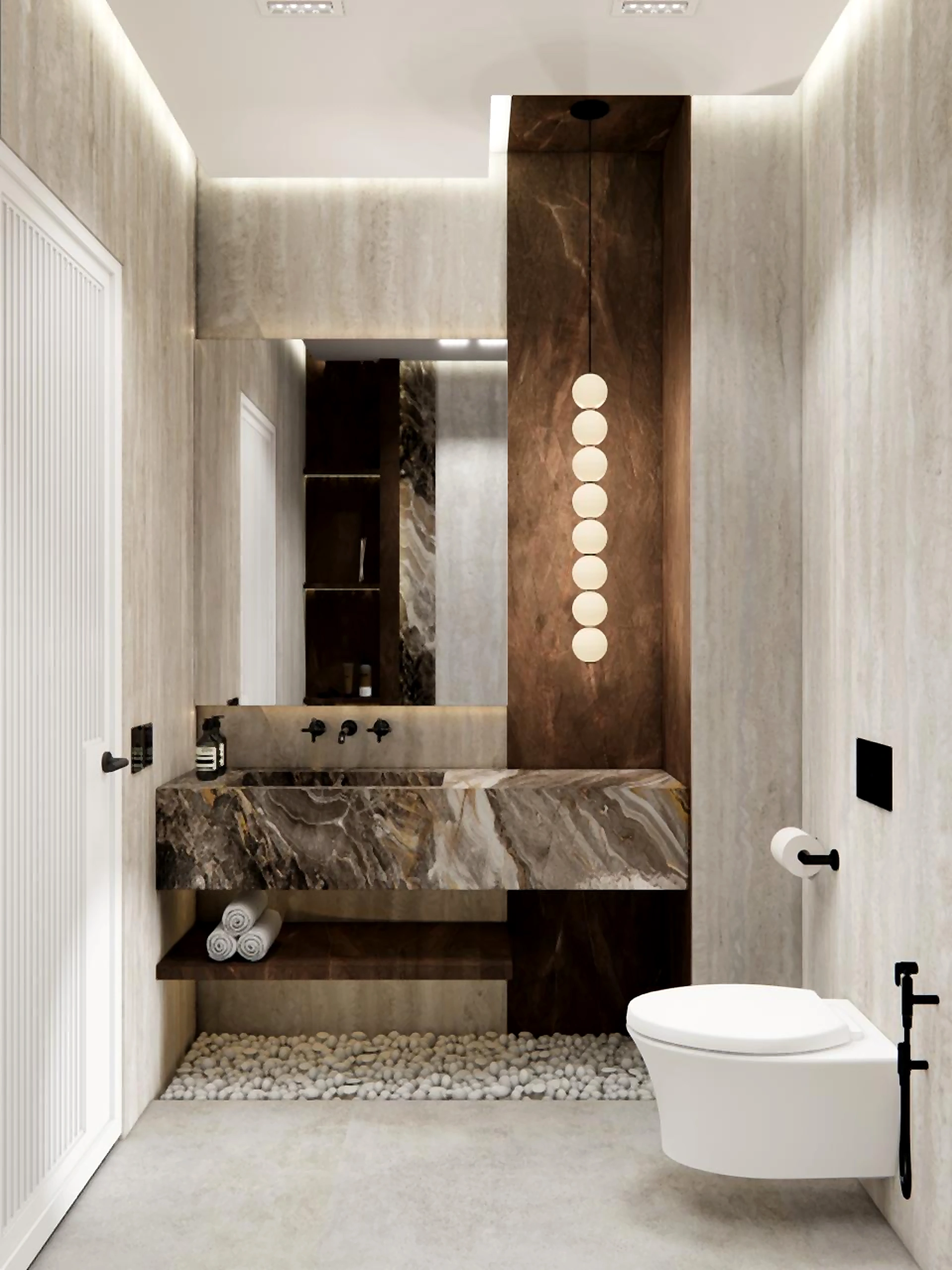 Bathroom visualization in Al Zorah Villa, view 4