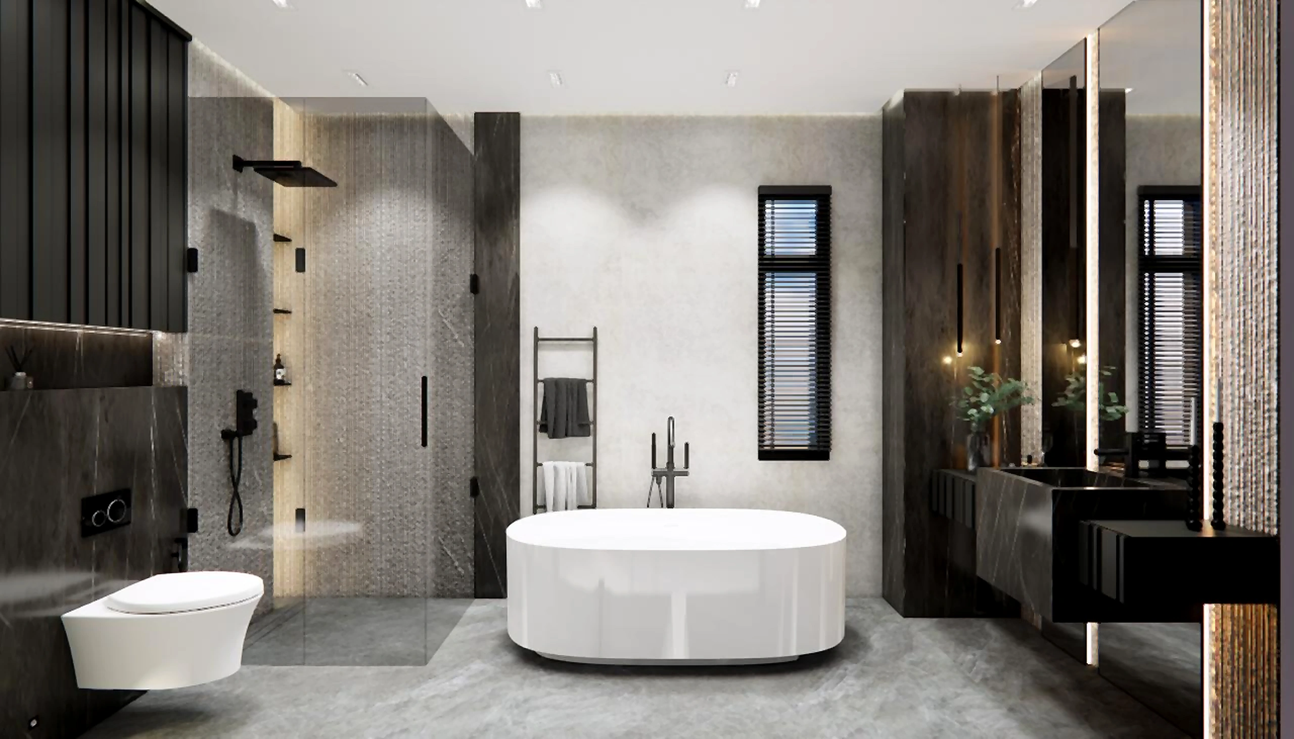 Bathroom visualization in Al Zorah Villa, view 8