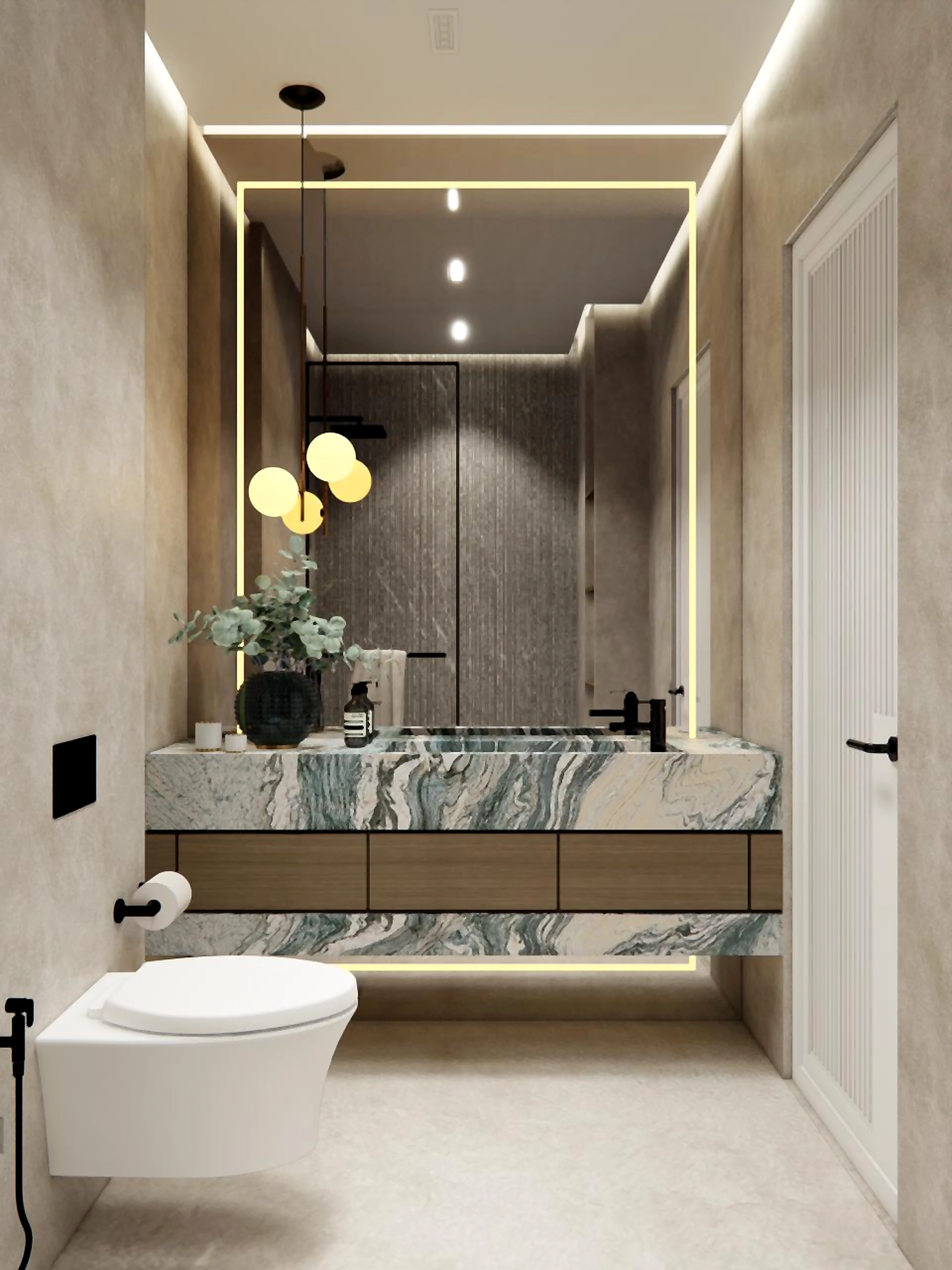 Bathroom visualization in Al Zorah Villa, view 15