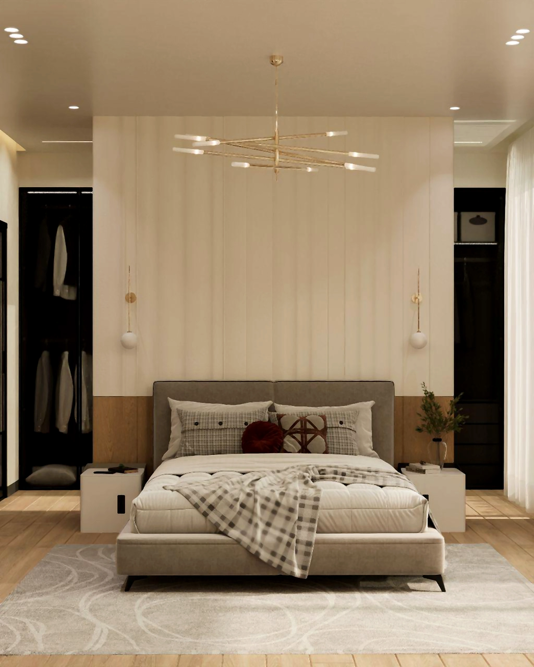 Bedroom visualization in Al Zorah Villa, view 8