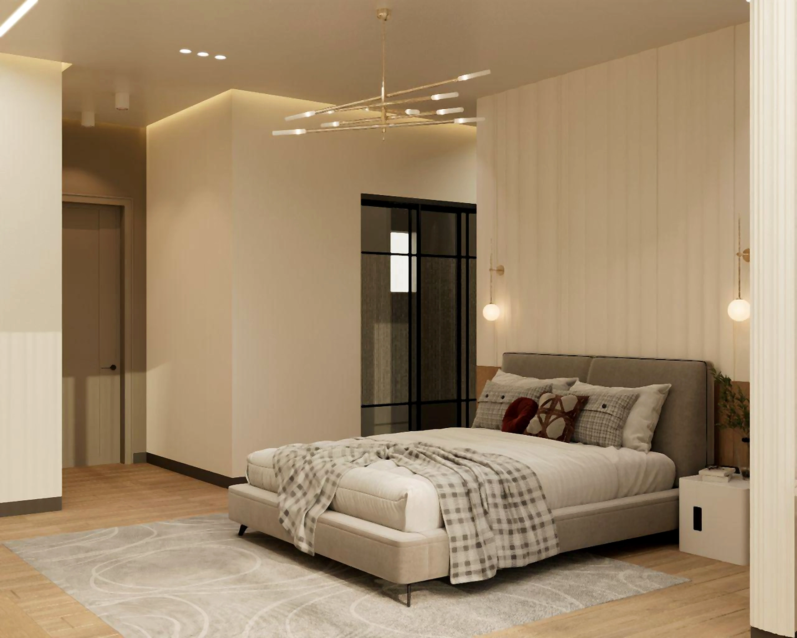 Bedroom visualization in Al Zorah Villa, view 11
