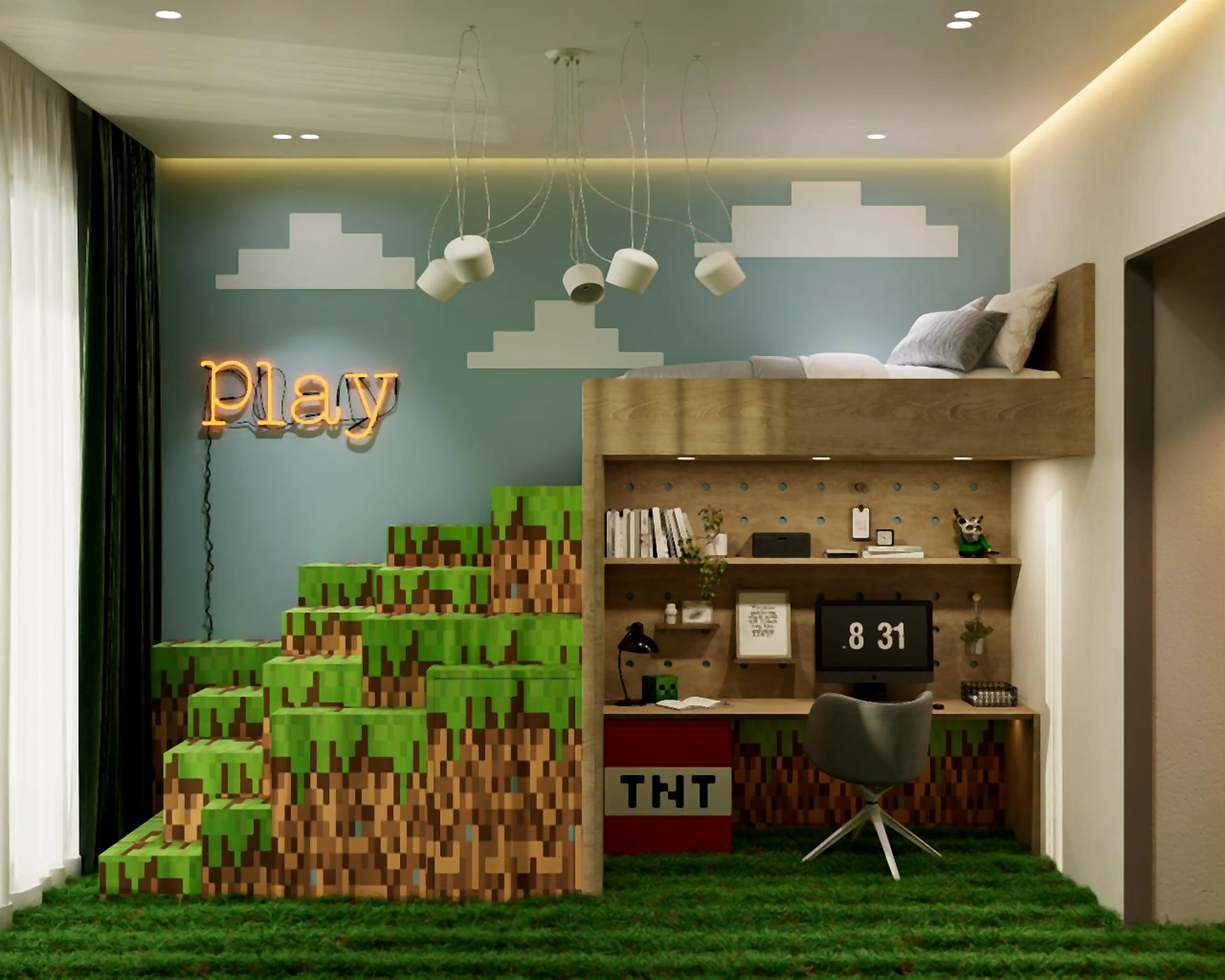 Children’s room visualization in Al Zorah Villa, view 5
