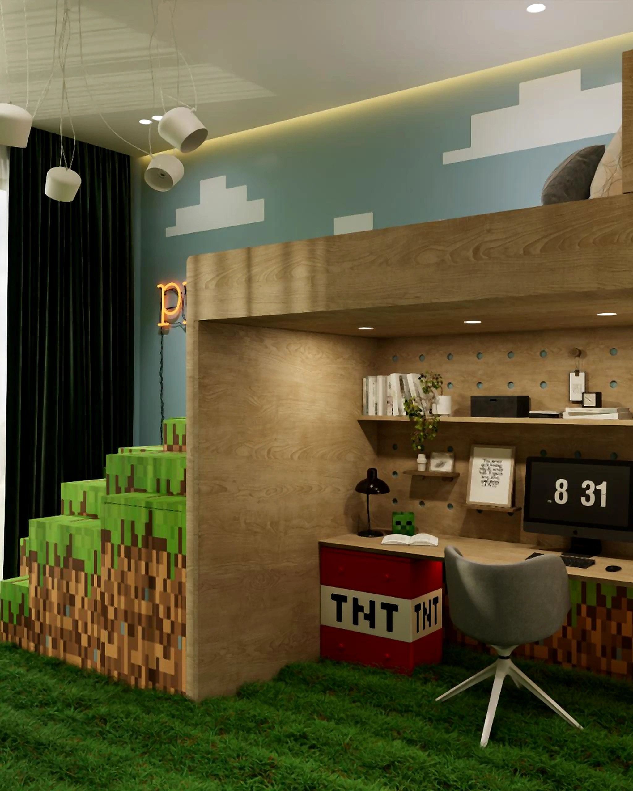 Children’s room visualization in Al Zorah Villa, view 6