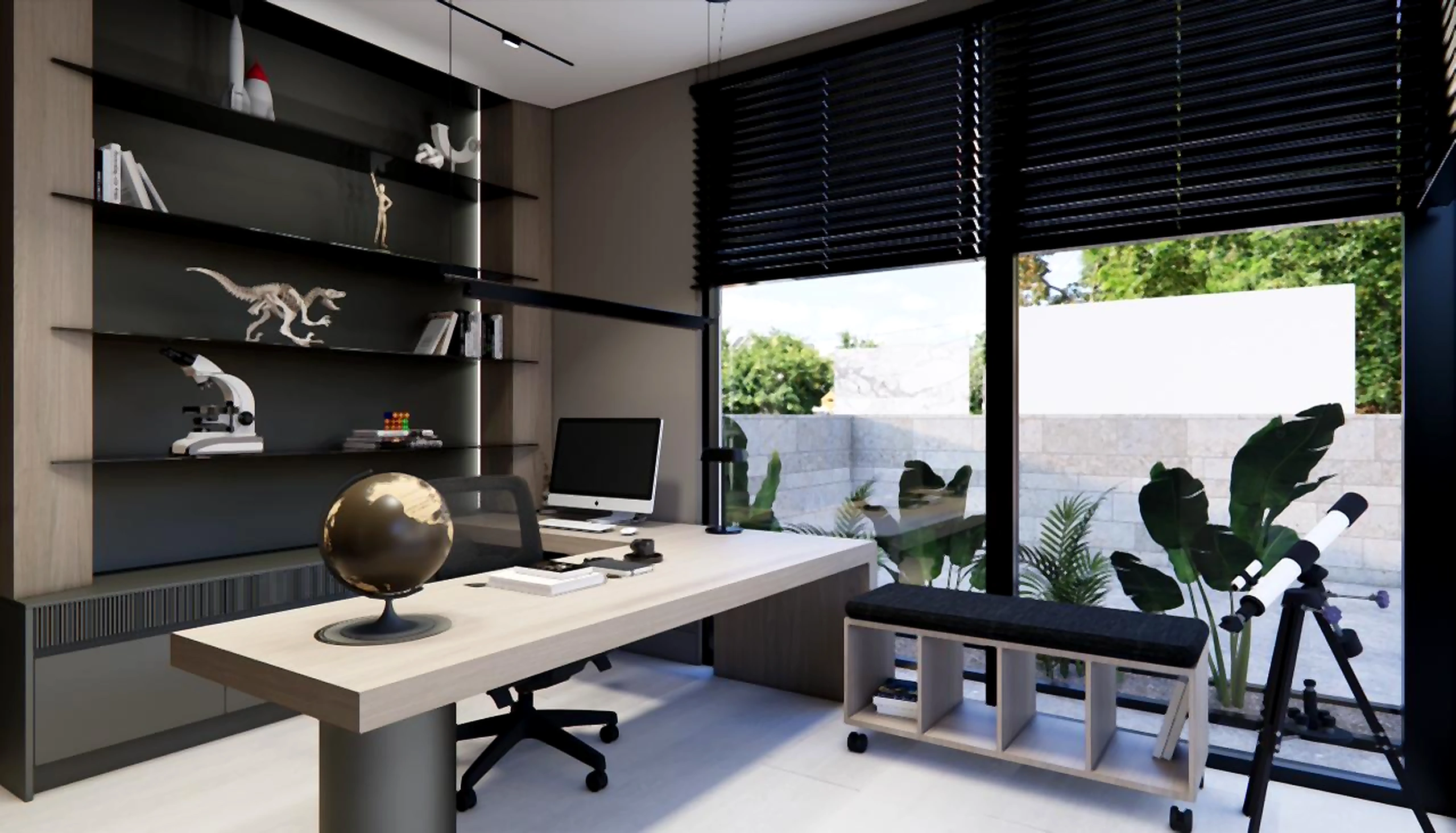 Teen creative studio visualization in Al Zorah Villa, view 1