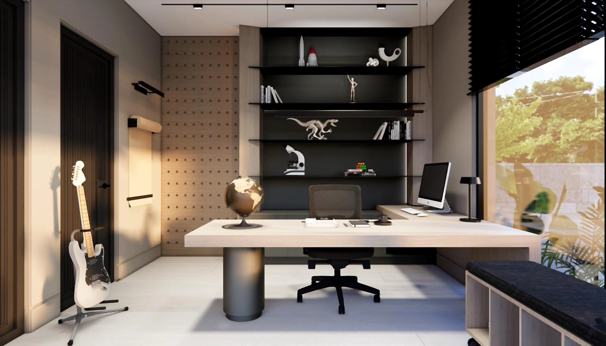 Teen creative studio visualization in Al Zorah Villa, view 4