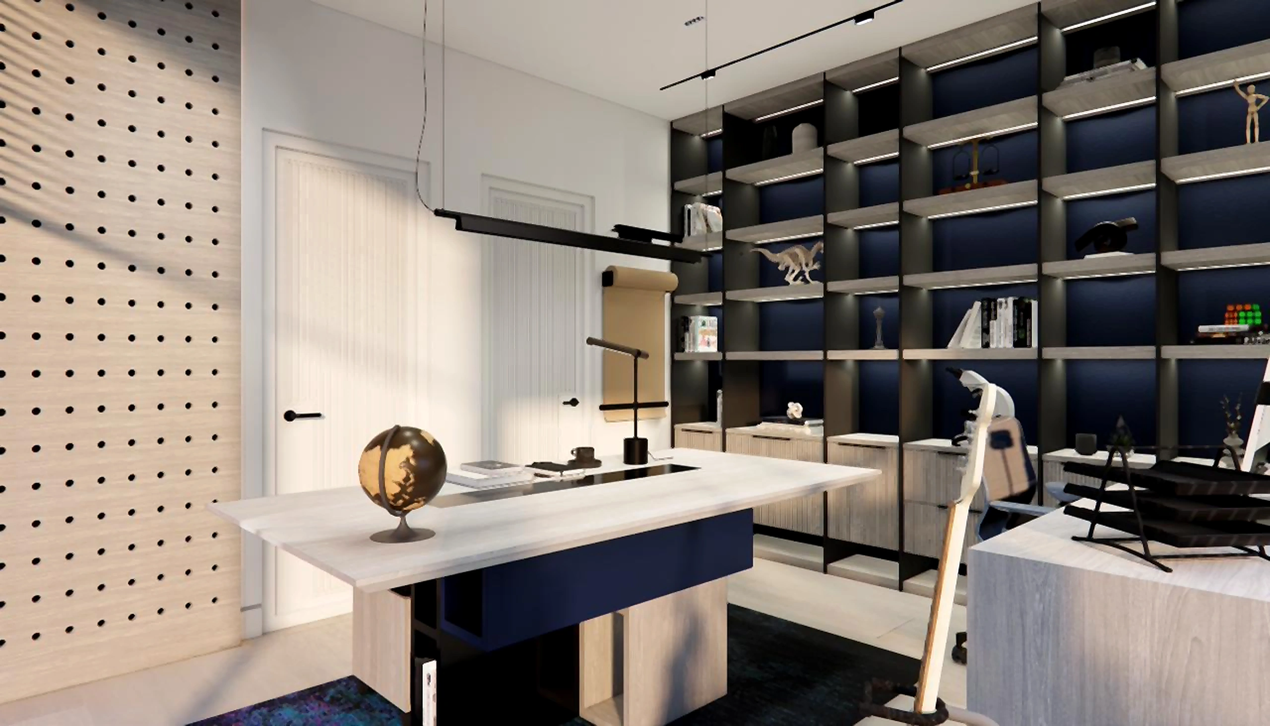 Teen creative studio visualization in Al Zorah Villa, view 5