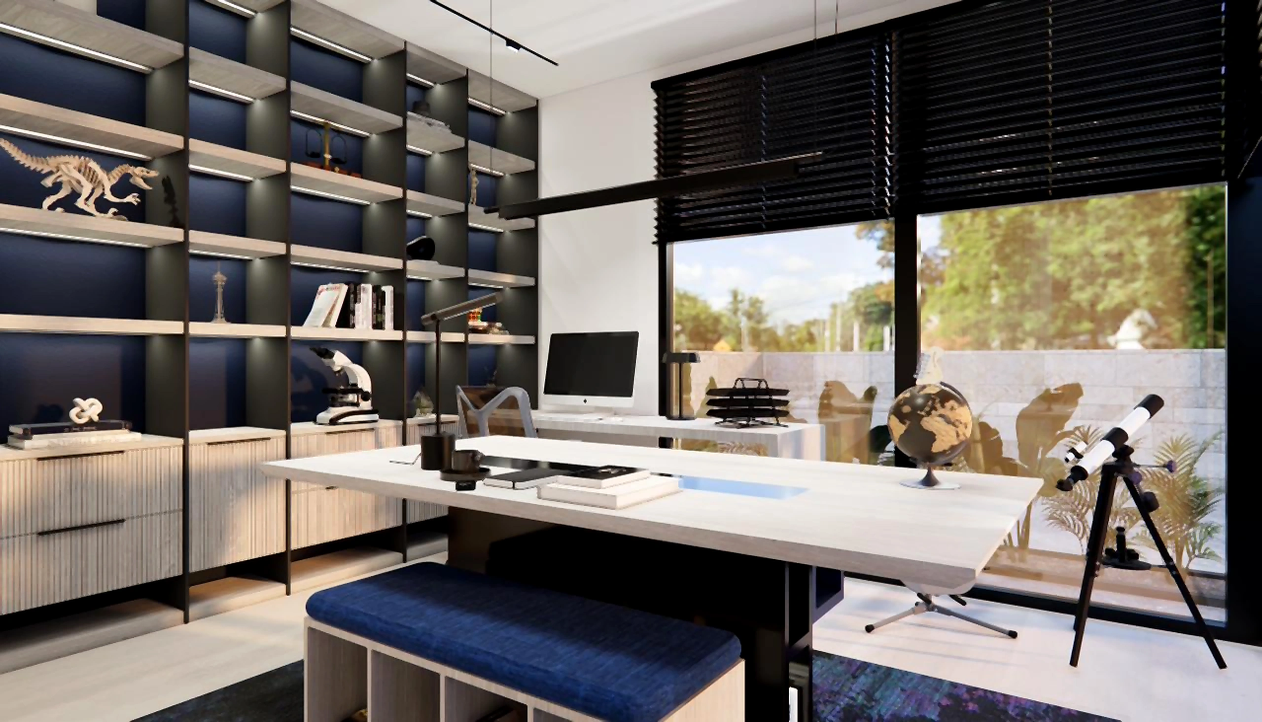 Teen creative studio visualization in Al Zorah Villa, view 7