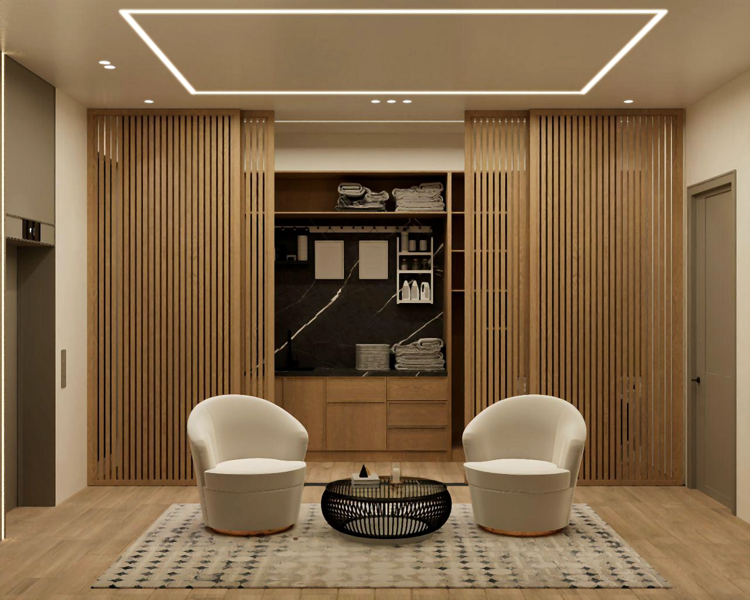 Laundry and storage visualization in Al Zorah Villa, view 3