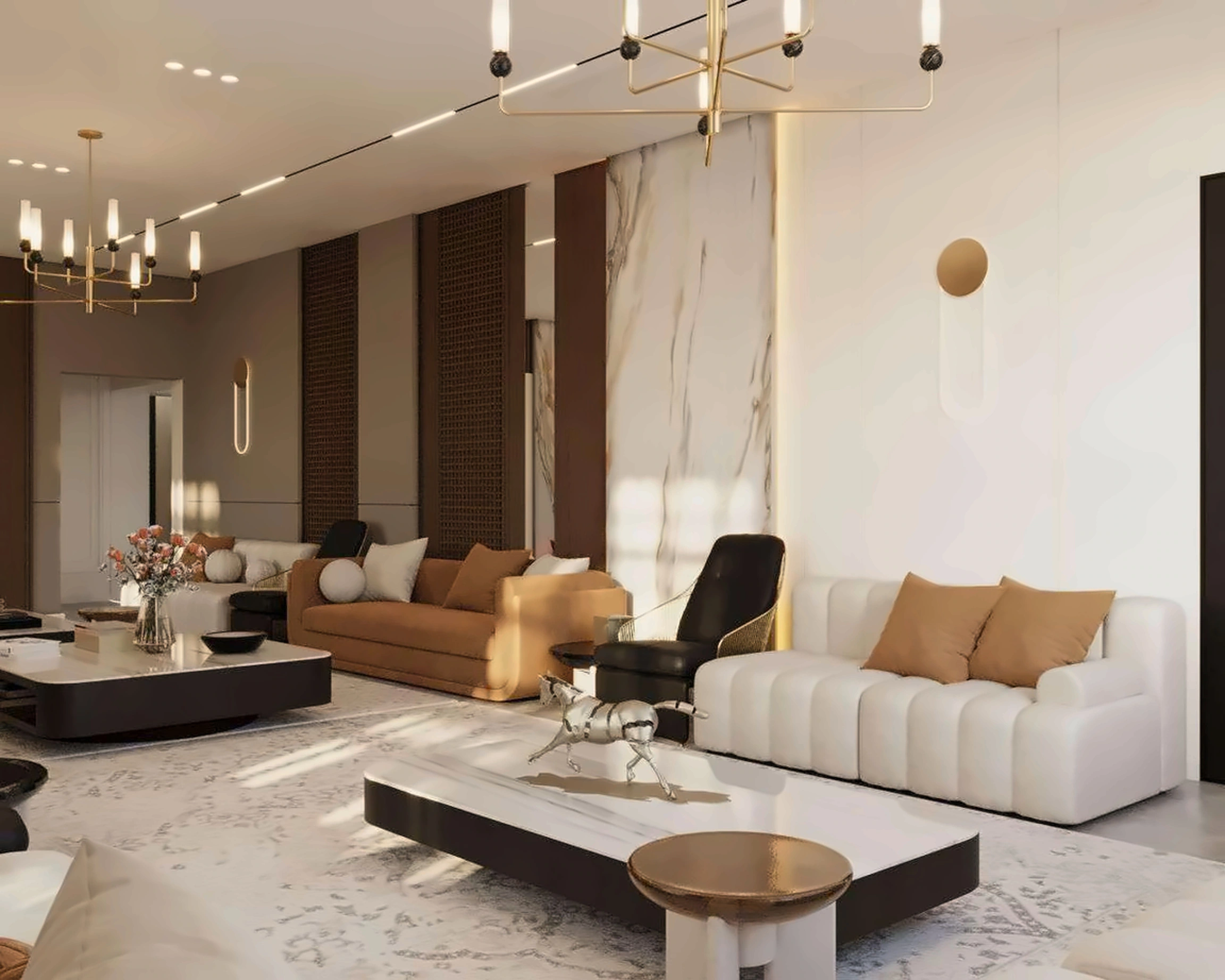 3D render of majlis in Nad Al Hamar Villa