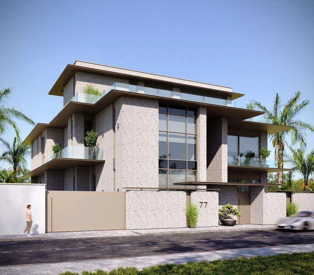 3D render of exterior in Nad Al Sheba Villa