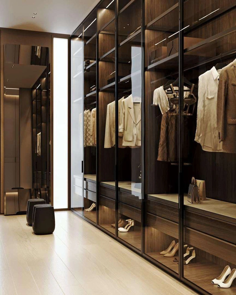 3D render of dressing room in Nad Al Sheba Villa