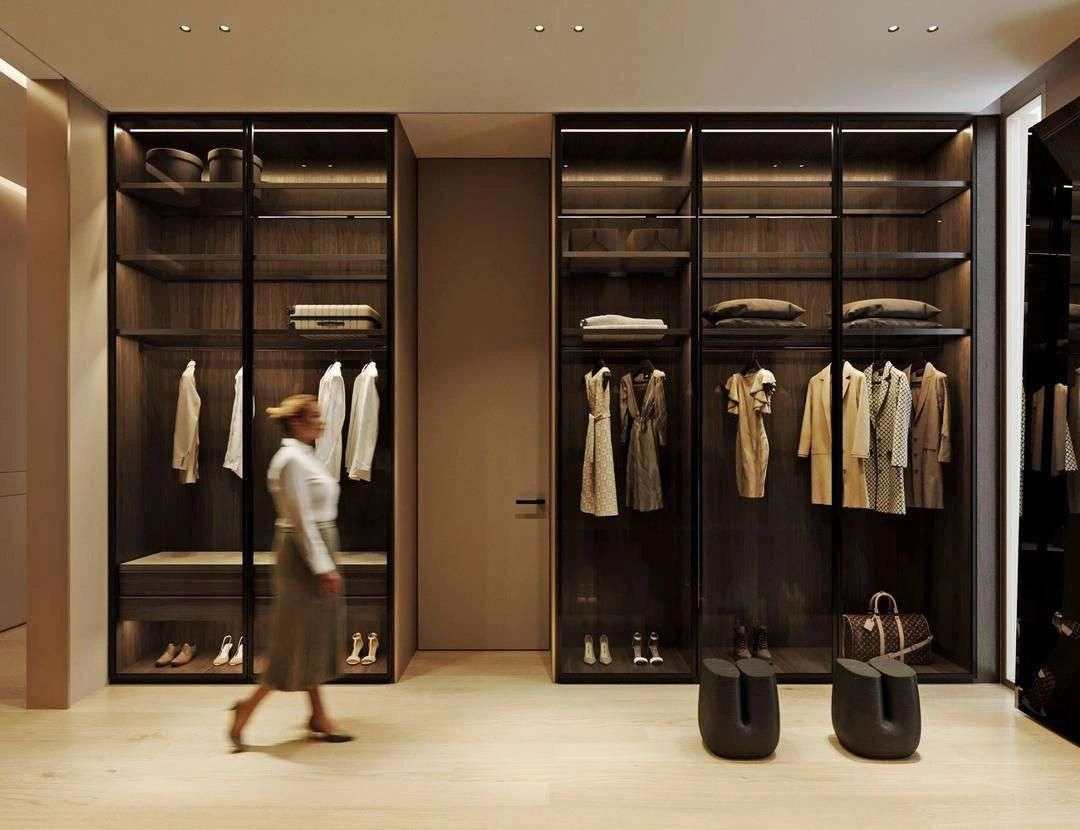 3D render of dressing room in Nad Al Sheba Villa