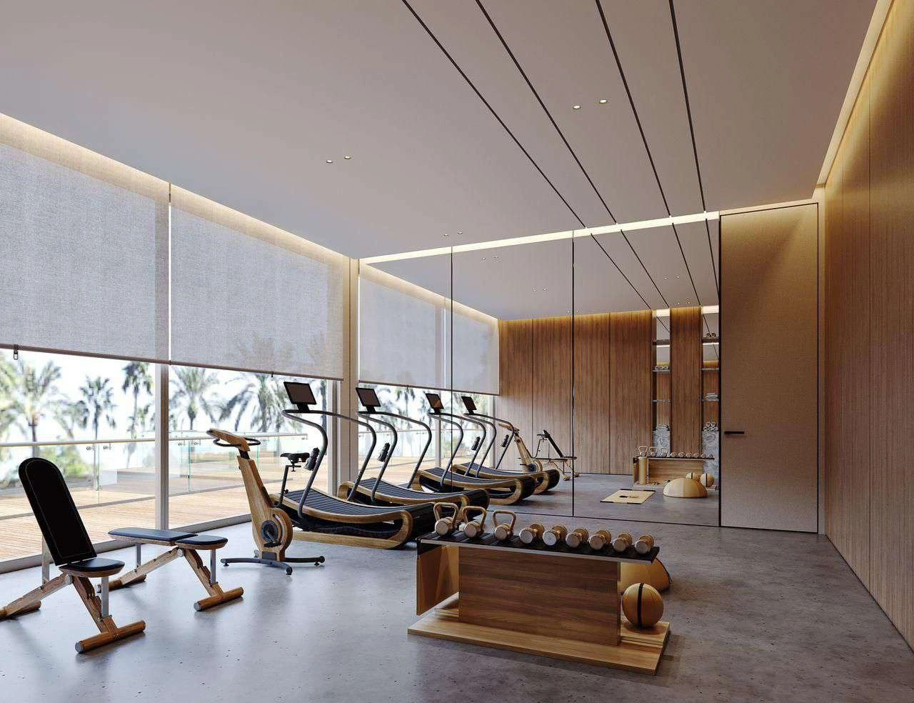 3D render of gym in Nad Al Sheba Villa